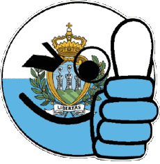 Drapeaux Europe Saint Marin Smiley - OK 