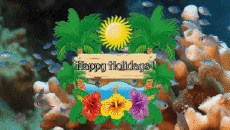 Messagi Inglese Happy Holidays Sfondo animato 006 