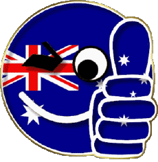 Bandiere Oceania Australia Faccina - OK 