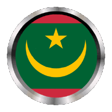 Drapeaux Afrique Mauritanie Rond - Anneaux 