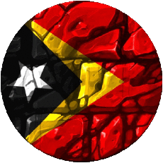 Fahnen Asien Osttimor Runde 