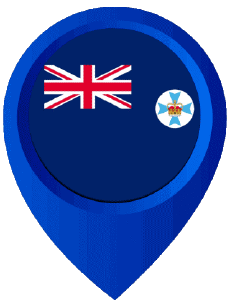 Fahnen Ozeanien Australien Queensland Standort-Pin 