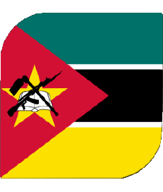 Drapeaux Afrique Mozambique Carré 