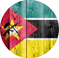 Fahnen Afrika Mozambique Rond 