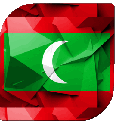 Flags Asia Maldives Square 