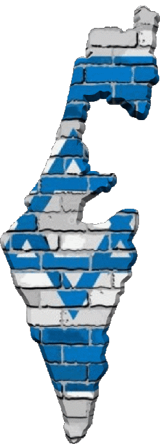 Bandiere Asia Israele Carta Geografica 