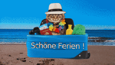 Messagi Tedesco Schöne Ferien Sfondo animato 003 