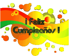 Nachrichten Spanisch Feliz Cumpleaños Abstracto - Geométrico Transparenter Hintergrund 009 