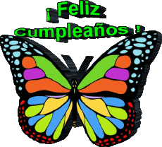 Nachrichten Spanisch Feliz Cumpleaños Mariposas 002 