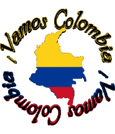 Mensajes Español Vamos Colombia Bandera 