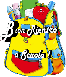 Nachrichten Italienisch Buon Rientro a Scuola Transparenter Hintergrund 005 