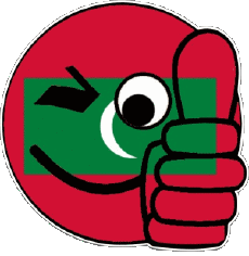 Drapeaux Asie Maldives Smiley - OK 