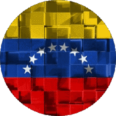 Drapeaux Amériques Vénézuéla Rond 