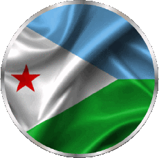 Bandiere Africa Gibuti Tondo 