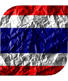 Drapeaux Asie Thaïlande Carré 