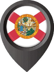 Banderas América U.S.A - Estados Florida Marcador de ubicación 