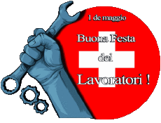 Messages Italian 1° de Maggio Buona Festa dei Lavoratori -Svizzero 