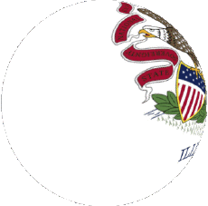Flags America U.S.A - States Illinois Sphere - Cube 