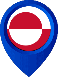 Drapeaux Amériques Groenland Epingle de Localisation 