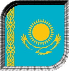 Drapeaux Asie Kazakstan Carré 