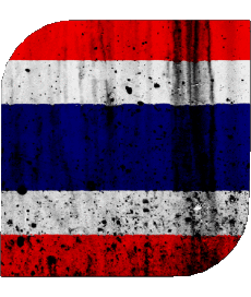 Drapeaux Asie Thaïlande Carré 