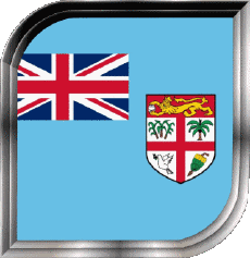 Drapeaux Océanie Fidji Carré 