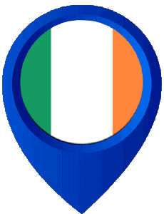Flags Europe Ireland Location Pin 