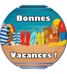 Messages Français Bonnes Vacances Fond Transparent 02 