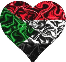 Banderas África Sudán Corazón 