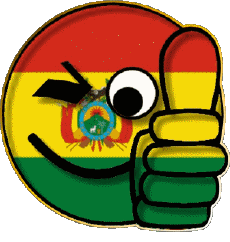 Fahnen Amerika Bolivien Smiley - OK 