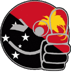 Drapeaux Océanie Papouasie-Nouvelle-Guinée Smiley - OK 