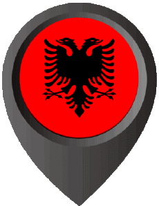 Fahnen Europa Albanien Standort-Pin 