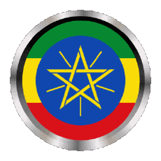 Fahnen Afrika Äthiopien Rund - Ringe 