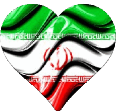 Bandiere Asia Iran Cuore 