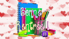 Messages French Bonne Rentrée Animated Background 006 