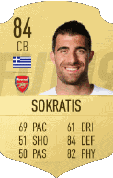 Multimedia Vídeo Juegos F I F A - Jugadores  cartas Grecia Sokratis Papastathopoulos 