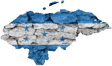 Fahnen Amerika Honduras Karte 