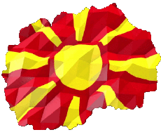 Bandiere Europa Macedonia Carta Geografica 