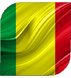 Drapeaux Afrique Mali Carré 