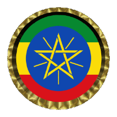 Bandiere Africa Etiopia Rotondo - Anelli 