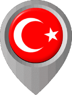 Flags Asia Turkey Location Pin 