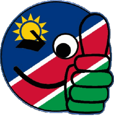 Fahnen Afrika Namibia Smiley - OK 