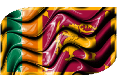 Drapeaux Asie Sri Lanka Rectangle 