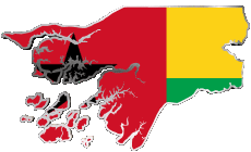 Banderas África Guinea Bissau Mapa 