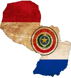 Drapeaux Amériques Paraguay Carte 