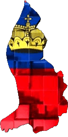 Bandiere Europa Liechtenstein Carta Geografica 