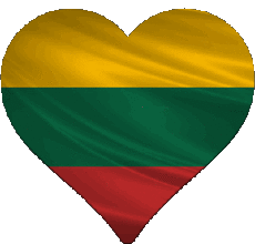 Fahnen Europa Litauen Herz 