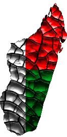 Bandiere Africa Madagascar Carta Geografica 