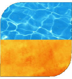 Flags Europe Ukraine Square 