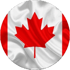 Drapeaux Amériques Canada Rond 